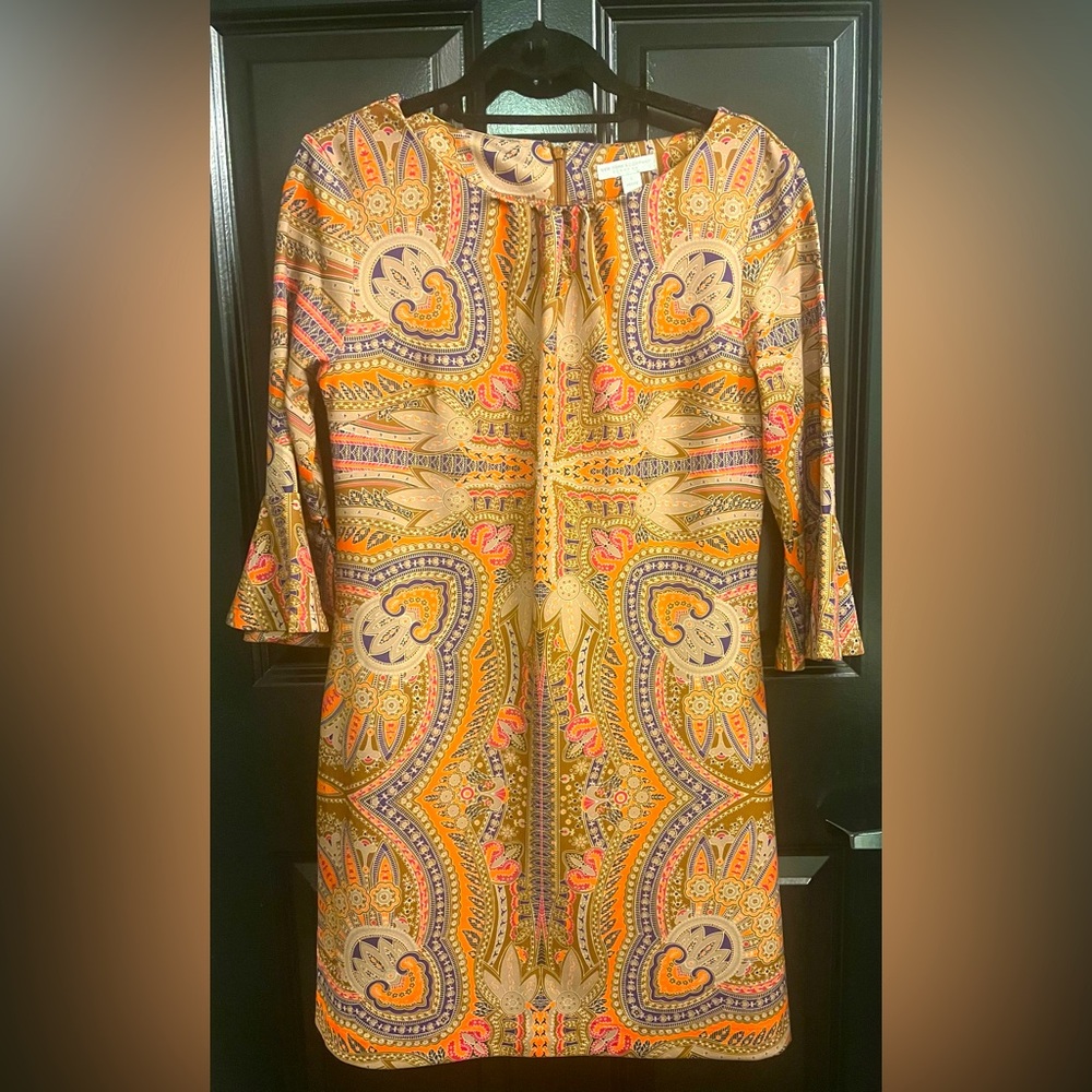 Gently Worn New York &Company . Paisley dress . Size Large Petite